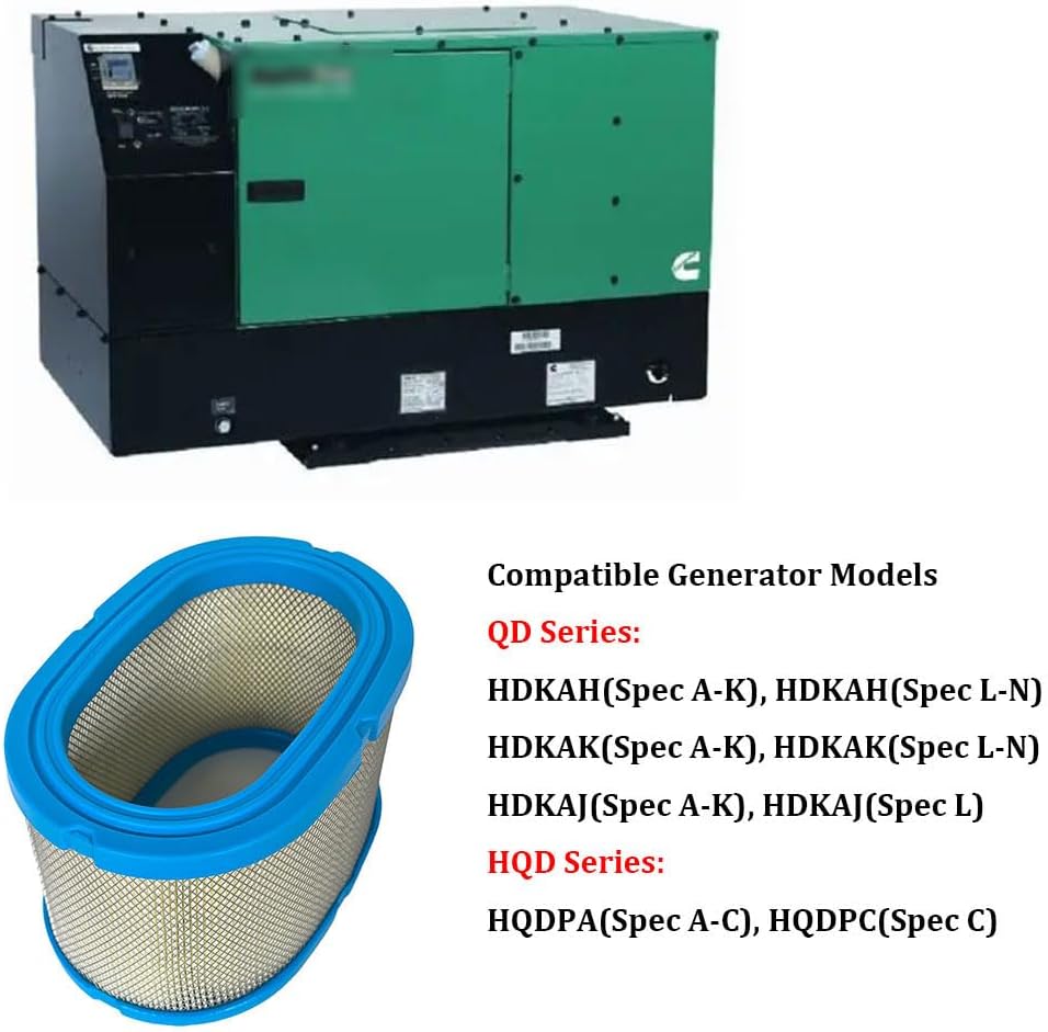 Filtro aire Onan QD HDKAH HDKAJ HQD