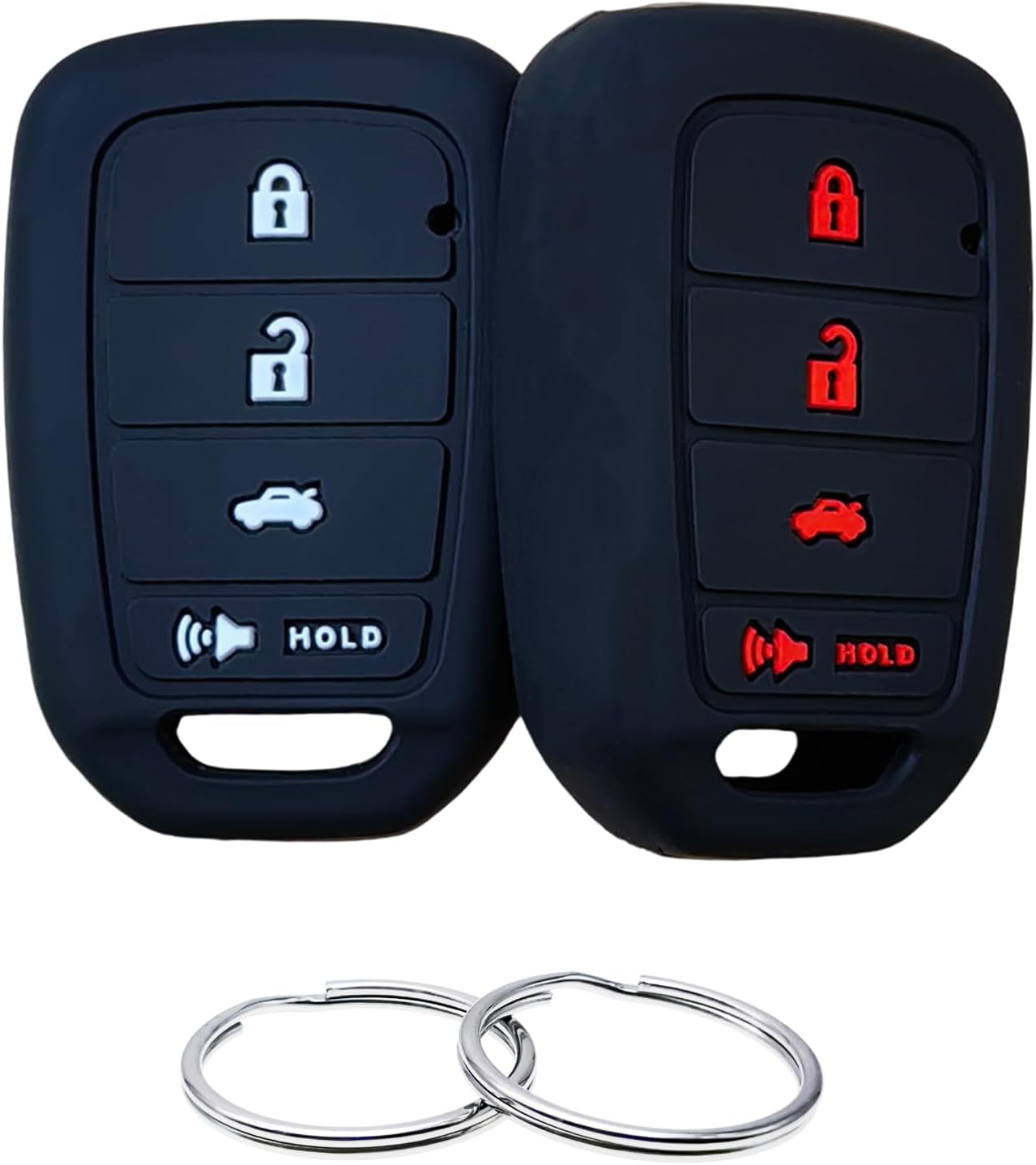 Funda silicona llavero Honda Accord CR-V Civic negro