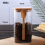 Tarros vidrio 50oz con cuchara tapa hermética bambú