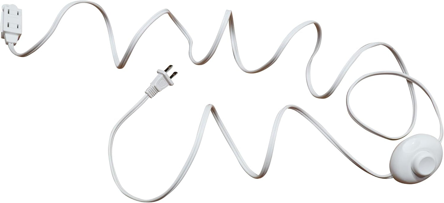 Cable extensión Navidad 9ft con interruptor pie blanco UL