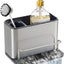 Organiz. fregadero acero inox compacto con compartimentos