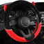 Funda volante coche antiderrap felpa 15" rojo
