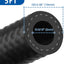 Manguera combustible ID 5/16" caucho NBR 5ft negro