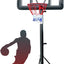 Aro baloncesto portátil 44pulg ajustable 5.6-10ft patio