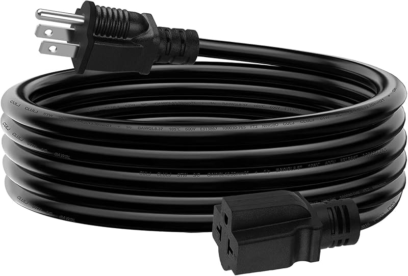 2 Cables Extensión 10pies 12AWG 15Amp Adaptador 5-15P
