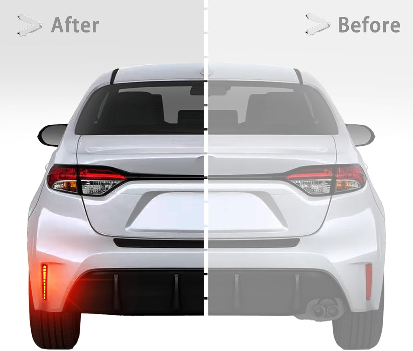 2 Pzas Luces Reflector Trasero Toyota Corolla 20-25 LED Ámbar