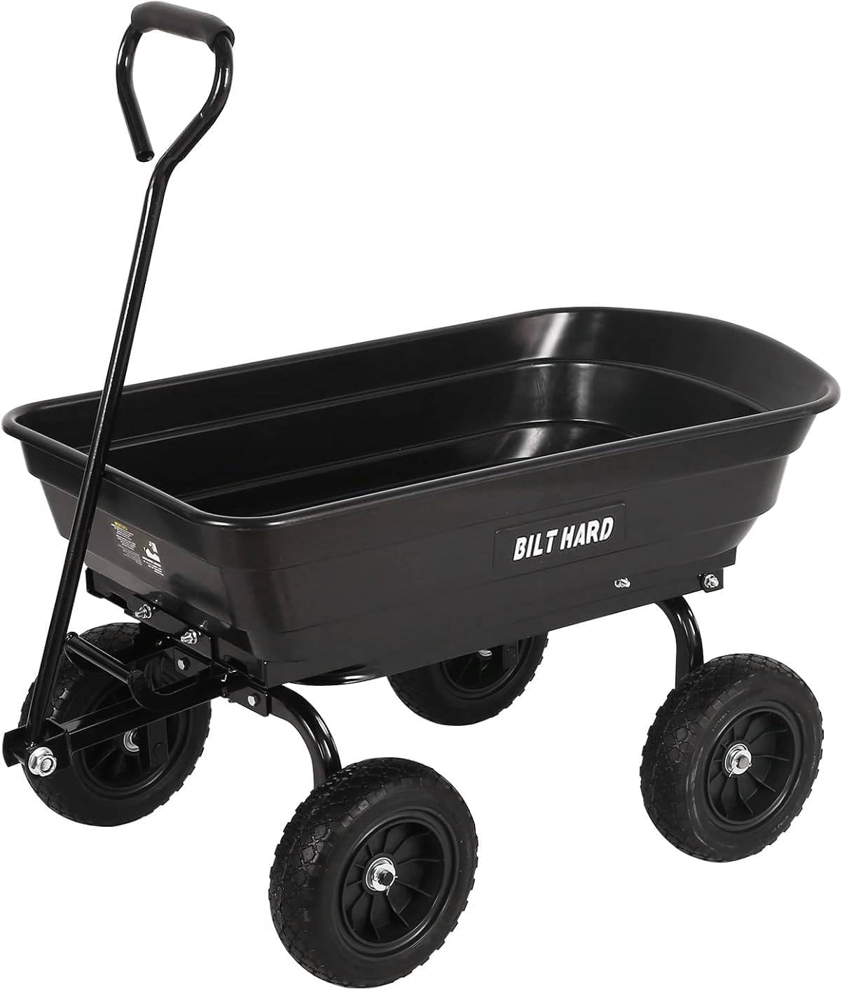 Carro jardín polietileno resistente 4ft³ 600lb ruedas 10pulg