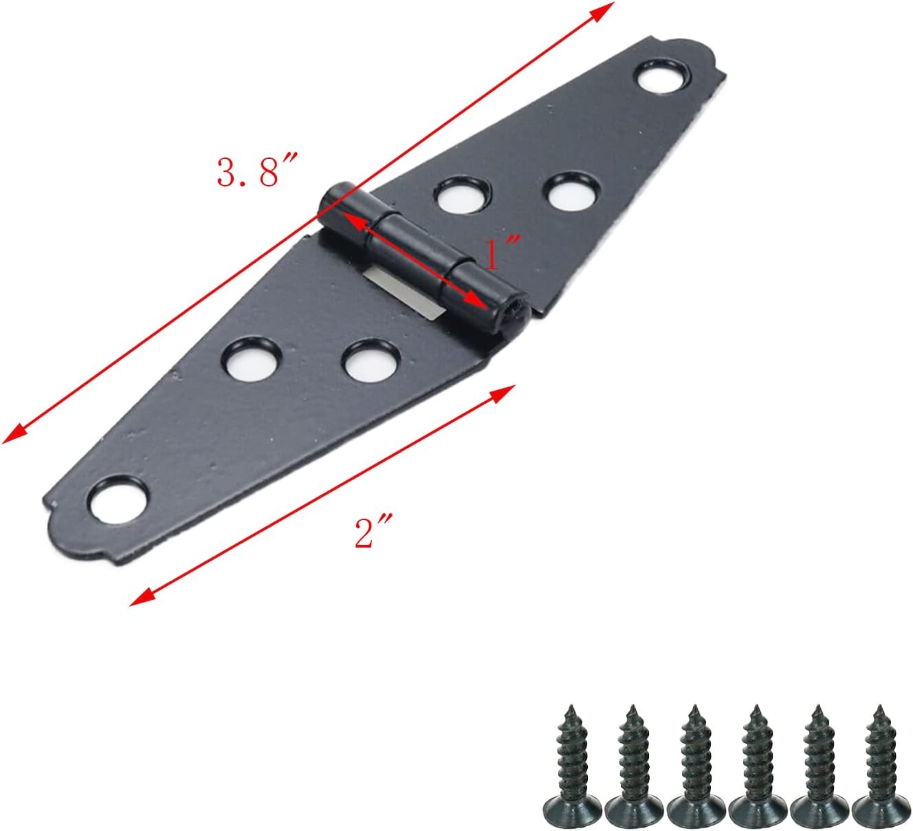 Bisagras puerta hierro negro 2pulg set 6