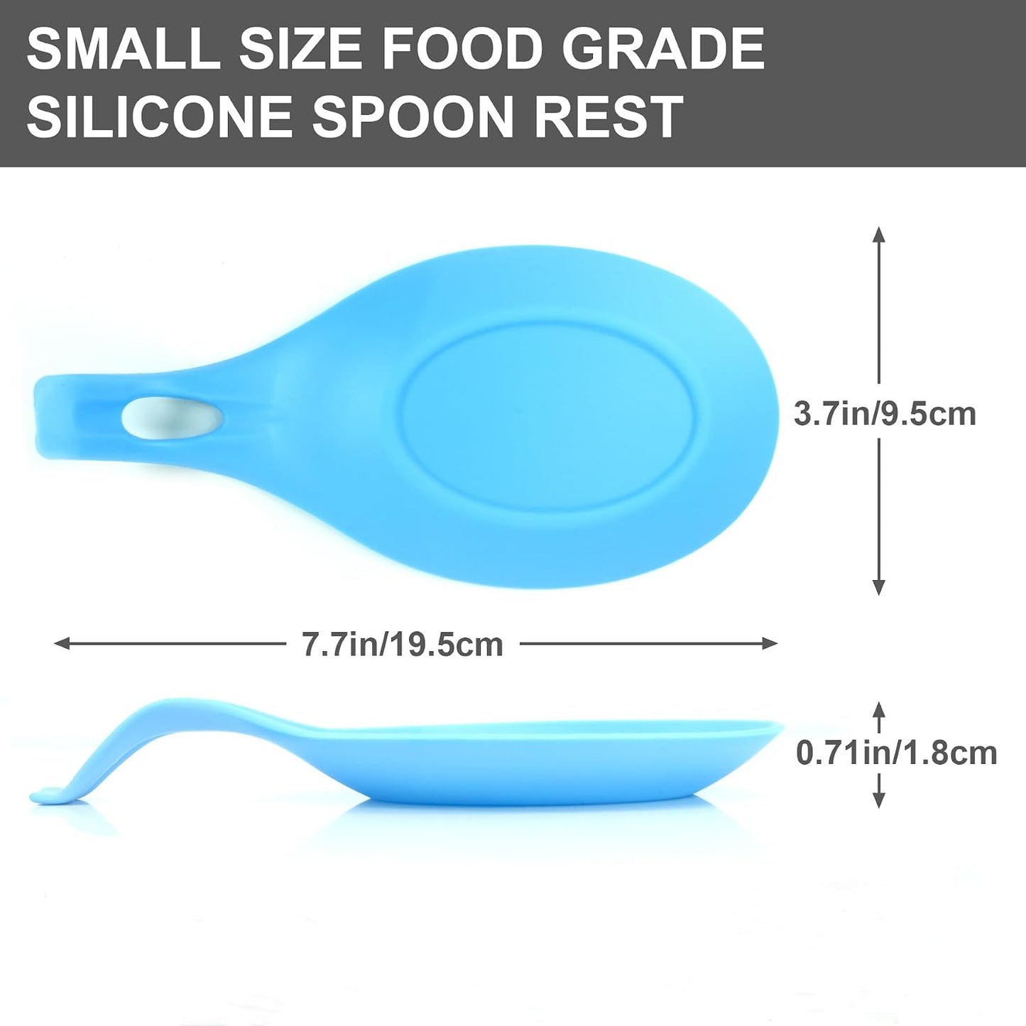 Soporte cuchara cocina silicona pack 5 resistente calor