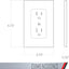 Placa pared toma corriente decorativa 1 banda set 5