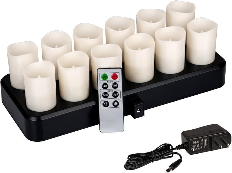 Sistema lámpara vela LED recargable inductiva