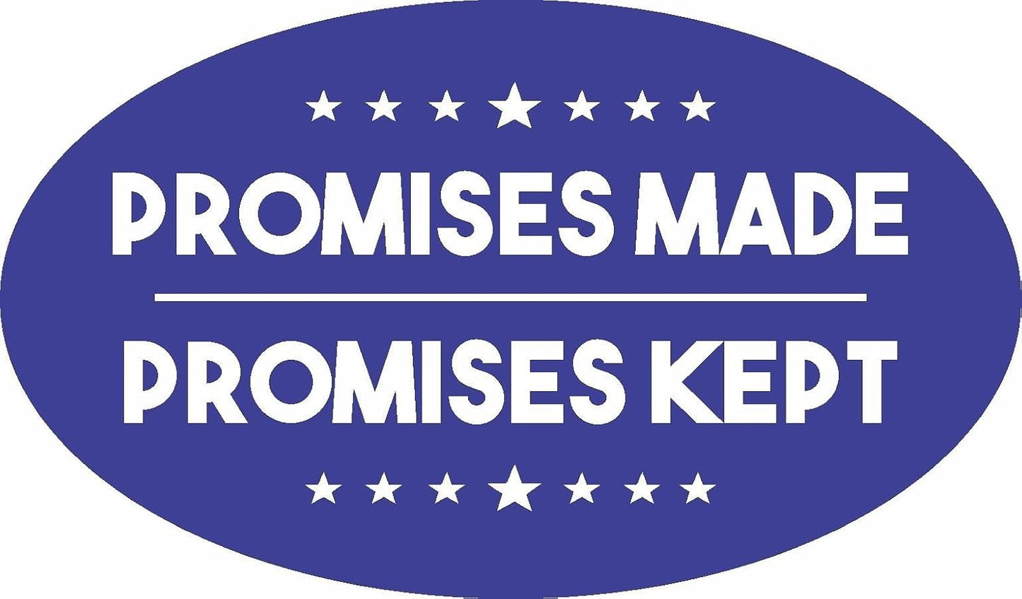 Imán coche/nevera con texto Trump Promises Made Promises Kept