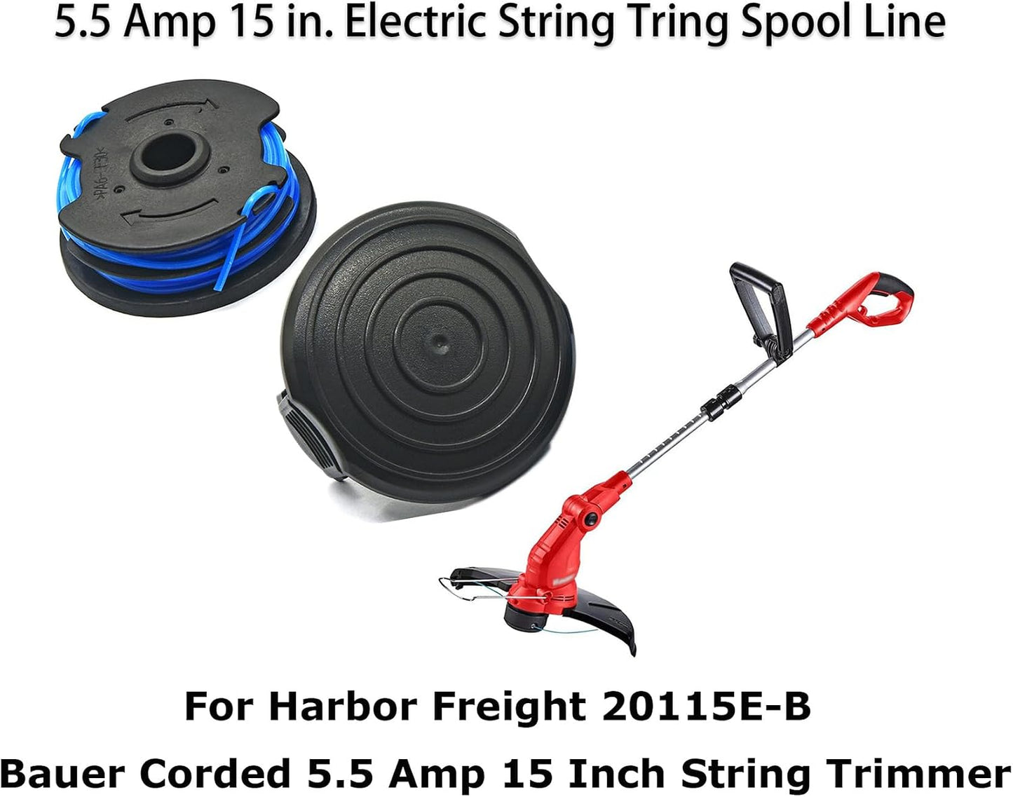 2 Pack Recortadora Cuerda 15" 5.5A para 20115E-B