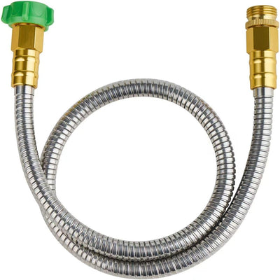 Manguera jardín acero inox 3ft conector metal antifugas