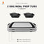 Set 2 Tinas Plegables Barbacoa XL Negro con Tabla y Tapa