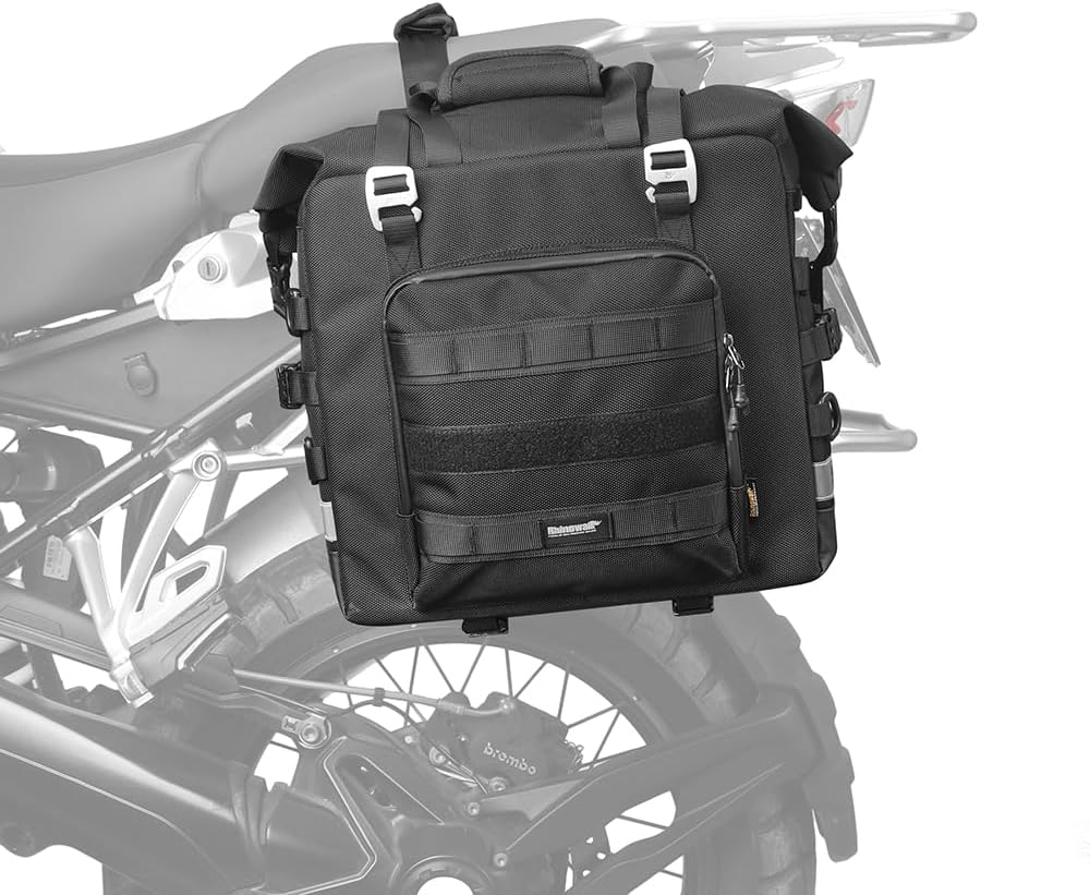 Bolsa sillín impermeable motocicleta 25L Negro