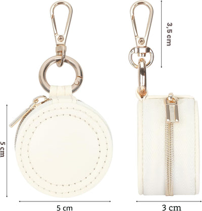 Caja organizadora anillos llavero joyas viaje blanco