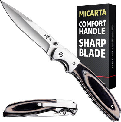 Cuchillo táctico plegable con clip hoja 8Cr13MoV 3.9pulg