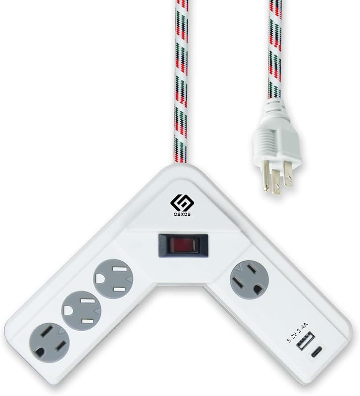 Tira USB 2.4A con protector 4 tomas 6pies