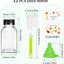 Botellas plástico 4oz con tapas reutilizables negro transparente