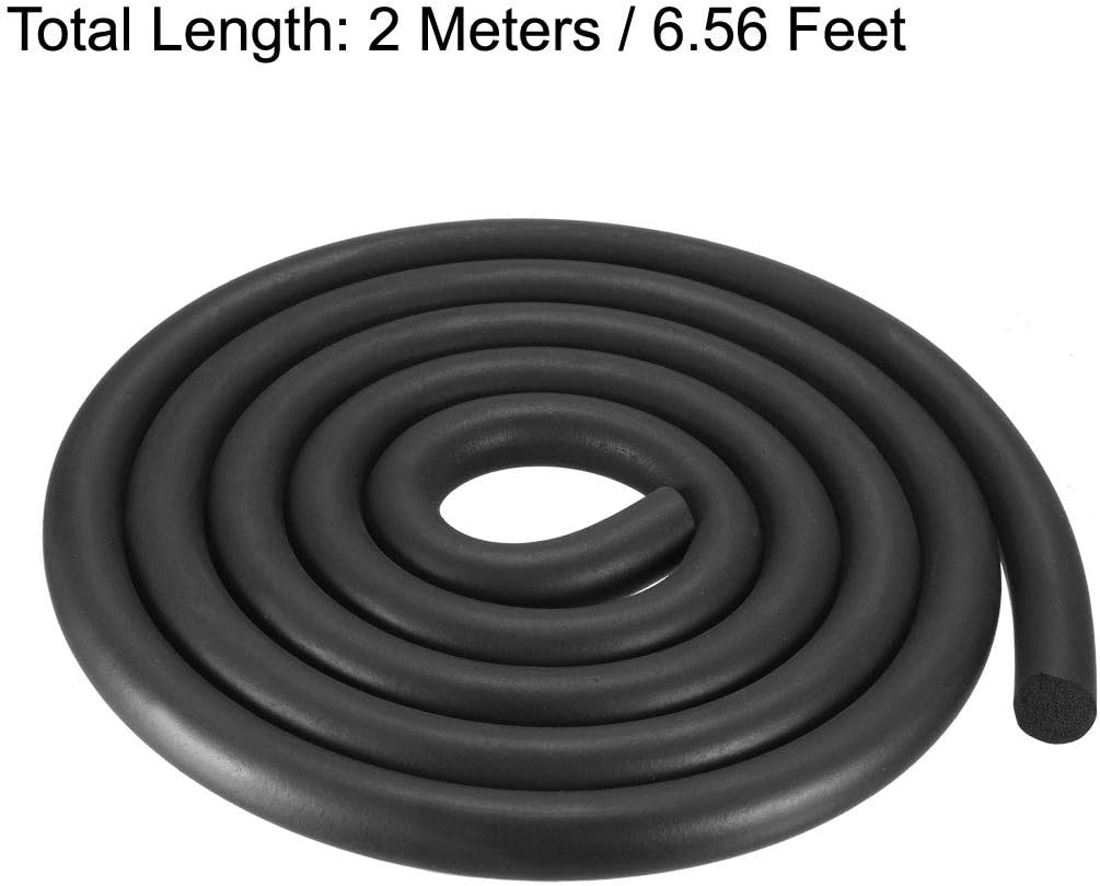 Tira sello espuma 0.63pulg 6.6ft color negro