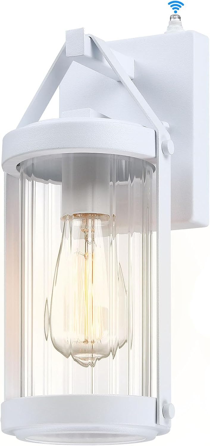 Aplique pared exterior sensor anochecer farol moderno
