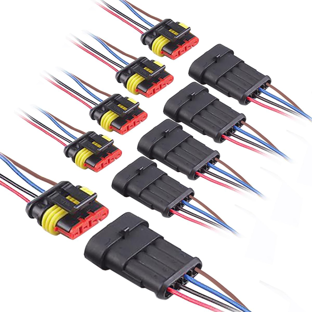 Conector 4 pines impermeable para auto camión barco
