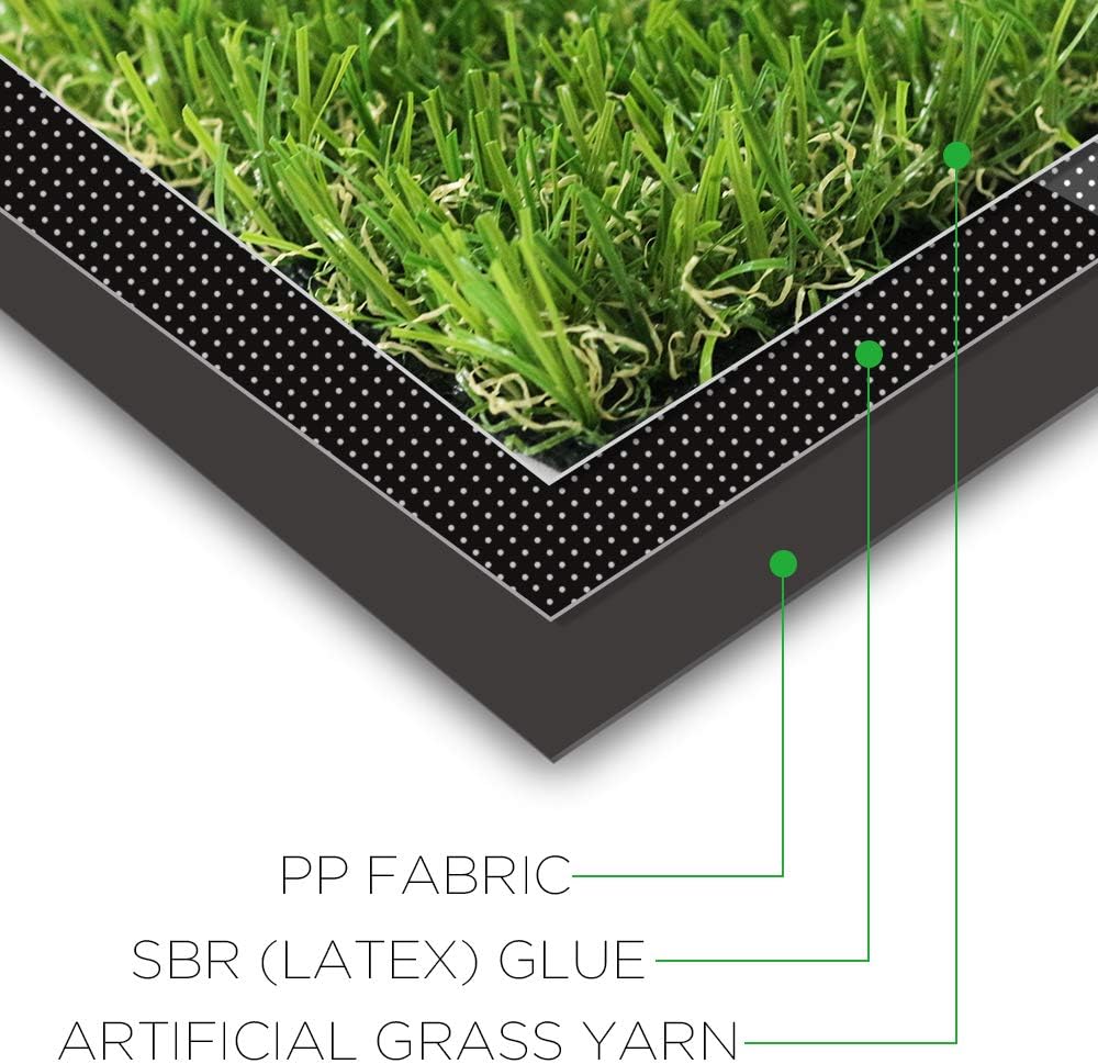 Césped artificial 3x10ft grueso para mascotas