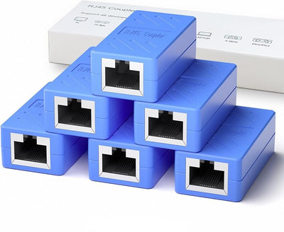 Acoplador RJ45 hembra a hembra Cat7/Cat6/Cat5e/Cat5 azul