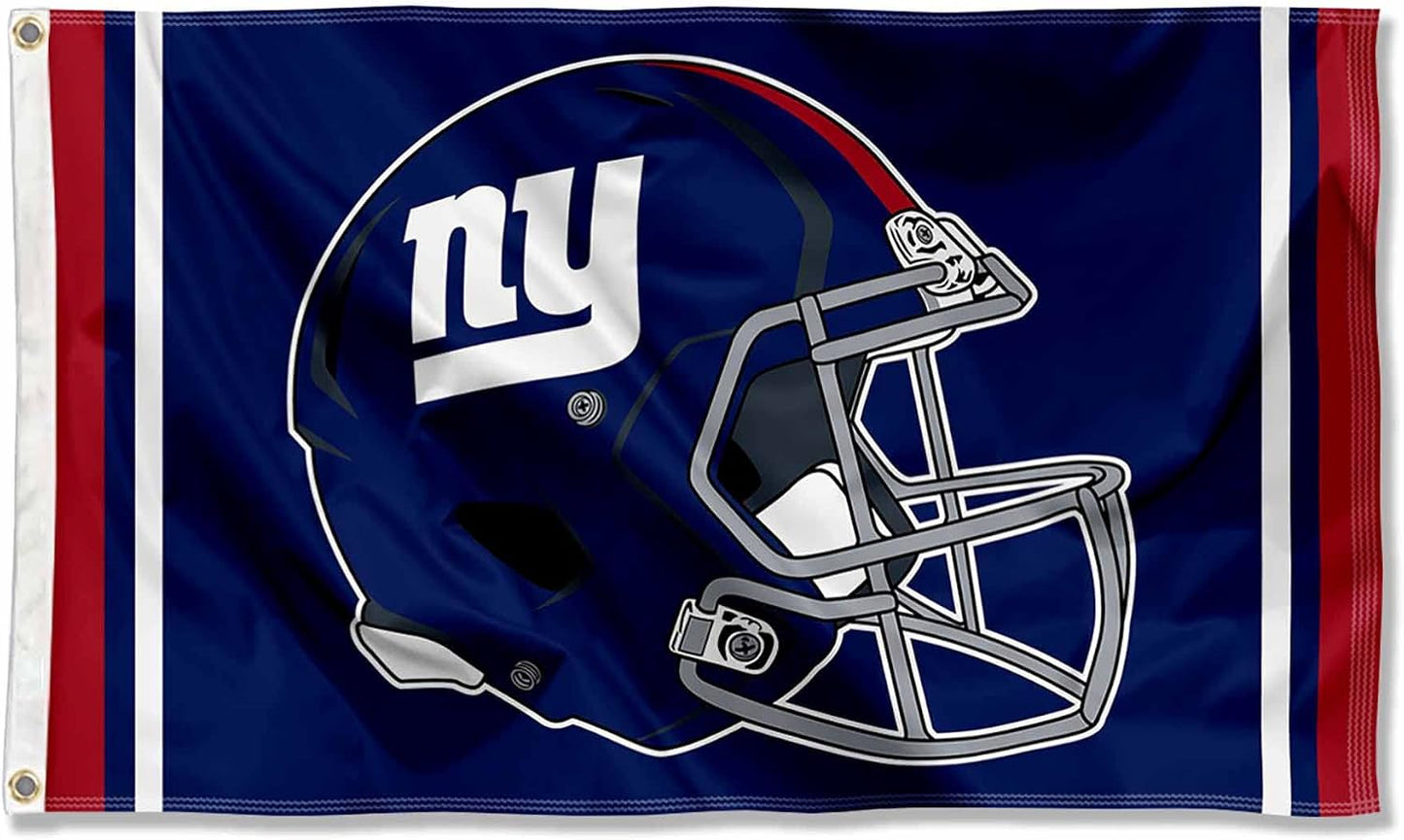 Bandera New York Giants con ojales para casco