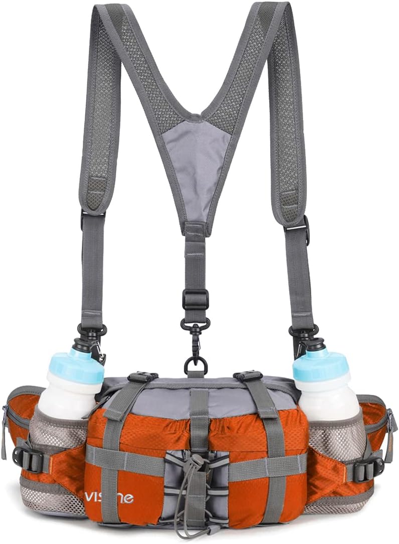 Cangurera aire libre 2 botellas soporte lumbar