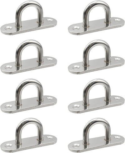 8 Ganchos Acero Inox para Columpios Plateados