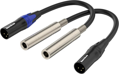2 Cables 1/4 a XLR 11.8pulg Convertidor Audio