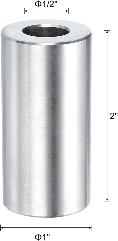 4 Pzas Espaciador Acero Inox 1/2x1x2 con Rosca
