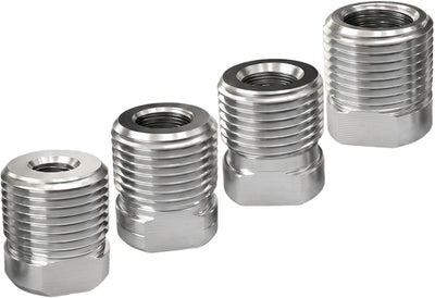 4 Adaptadores Pomo Cambio Aleación Plateada M8 M10 M12x1.25