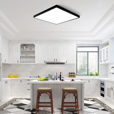 Lámpara Led Empotrada 12pulg 24W Cuadrada 4000K Negro