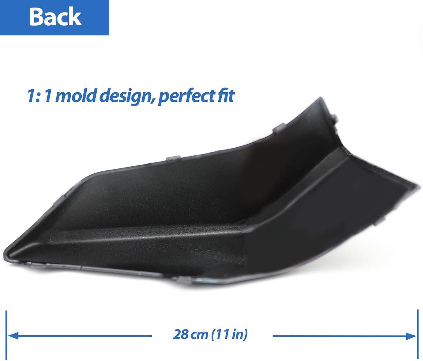 Tapa gancho remolque Honda Civic Hatchback perla negra