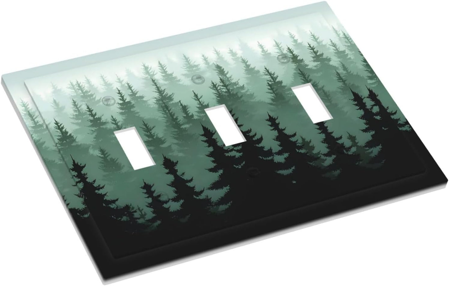 Placas interruptor 3 segmentos diseño árbol bosque