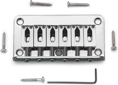 Puente fijo guitarra eléctrica Fender Strat Tele 6 cuerdas cromo