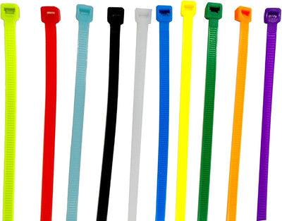 Bridas nailon cierre automático 10 colores 12pulg 100pzas