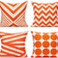 Set 4 fundas cojín geométricas 18x18" blanco y negro