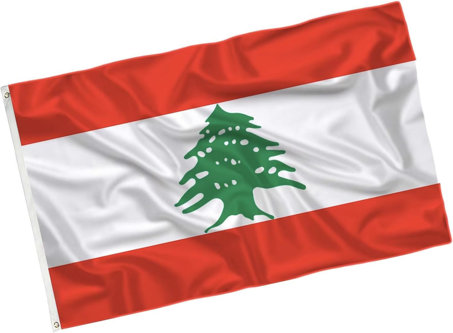 Bandera Líbano 3x5ft doble costura ojales latón