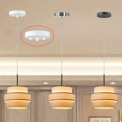 Kit toldo lámpara araña acero cubierta luz soporte cable blanco