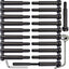 Kit herrajes barandilla 20 pzas poste metal madera negro