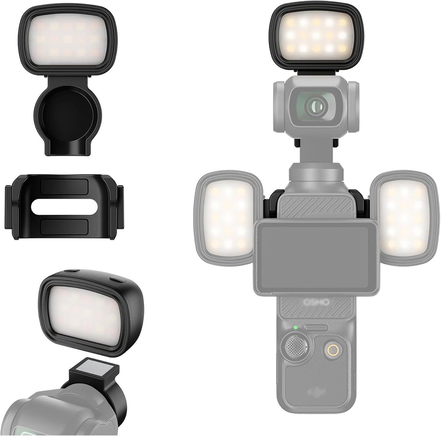 Luz LED magnética para DJI Osmo Pocket 3 CRI 95 recargable