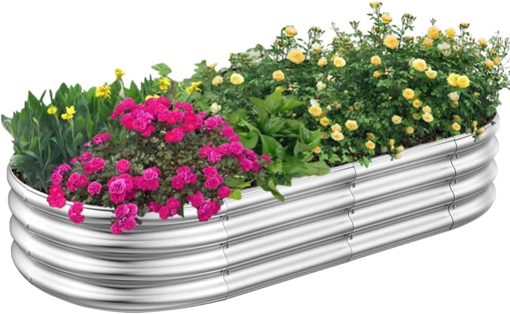 Jardineras elevadas galvanizadas 4x2x1ft exteriores