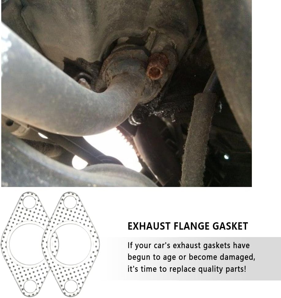 2 Juntas Escape 1.5pulg 2 Pernos Accesorios Coche