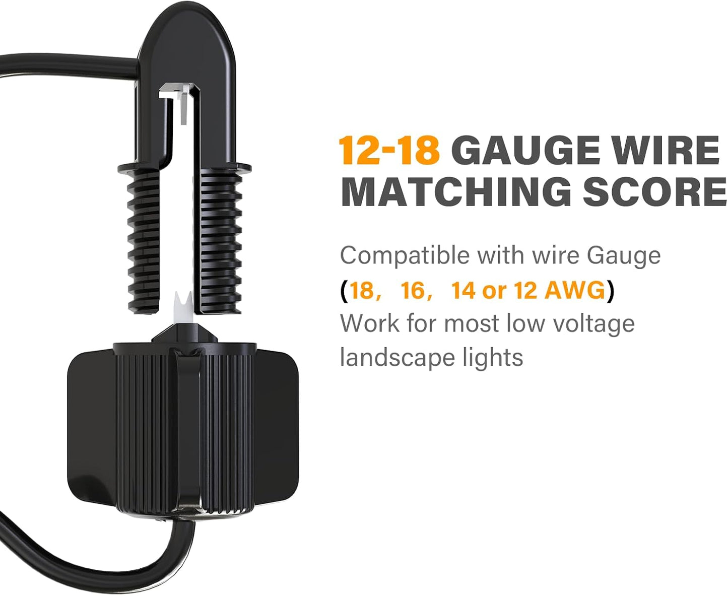 Conector cable bajo voltaje 12-18 para luces paisaje pack 4