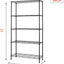 Estantería alambre 14x36x72" 5 niveles acero resistente