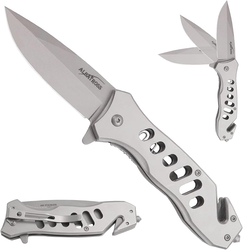 Cuchillo bolsillo plegable multifunción 3pulg acero inox 440C